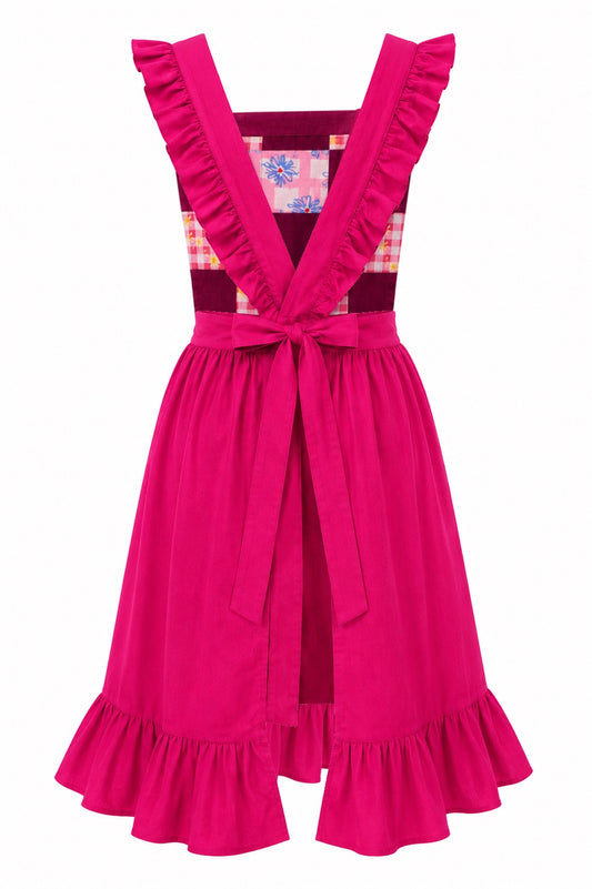 Raspberry Ruffle Apron