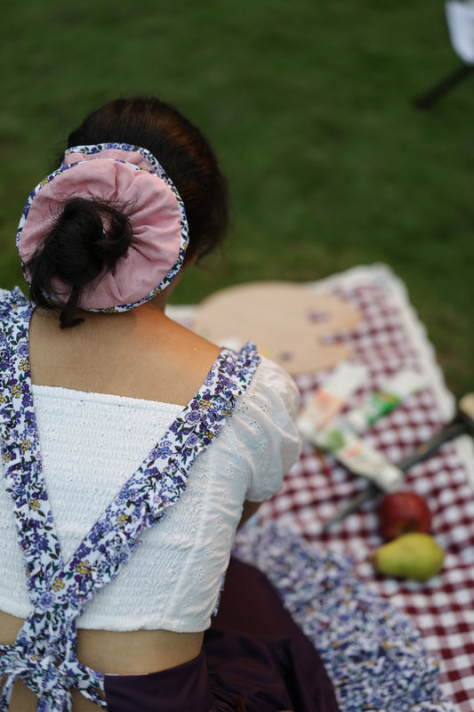 Midnight Bloom Yoke Apron