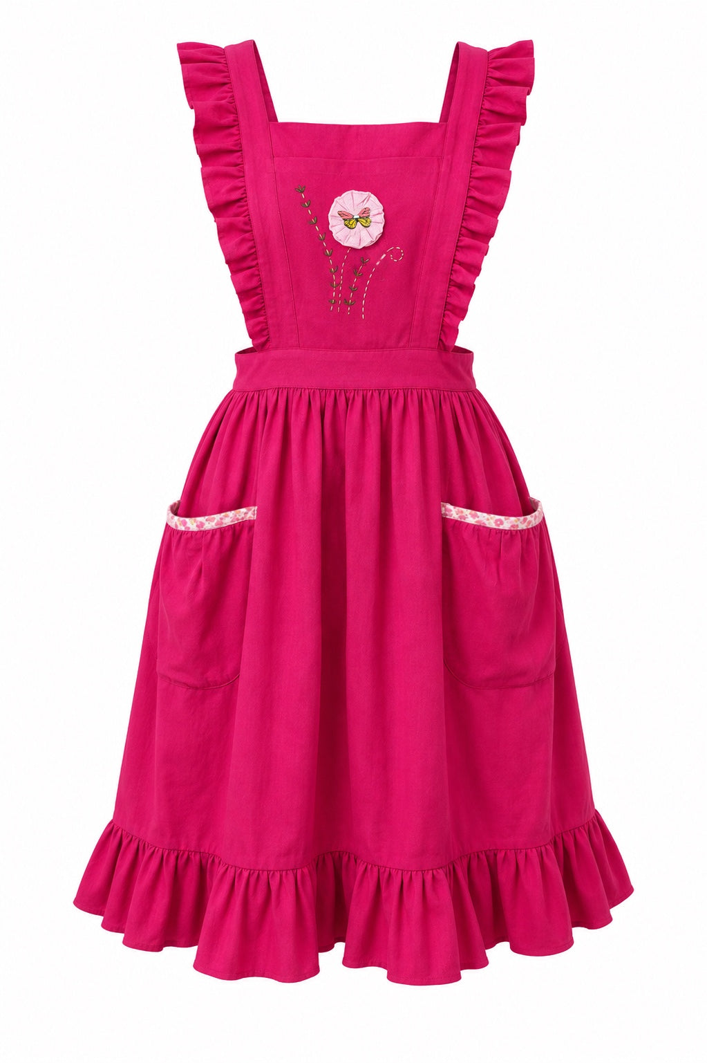 Raspberry Ruffle Apron