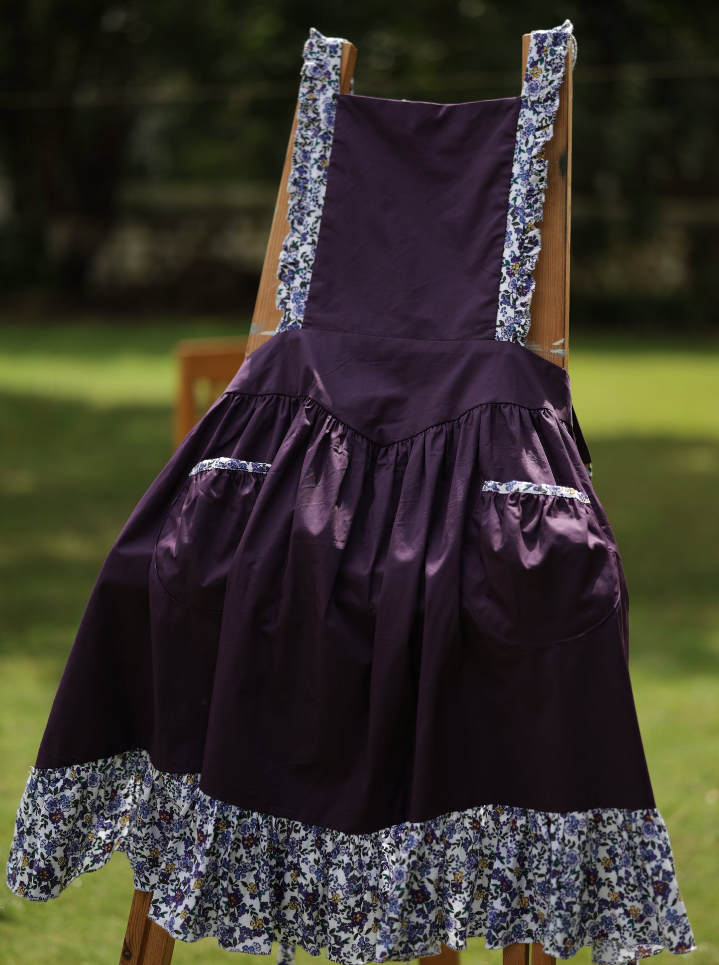 Midnight Bloom Yoke Apron