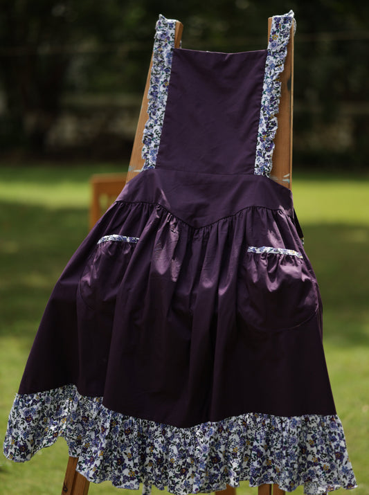 Midnight Bloom Yoke Apron