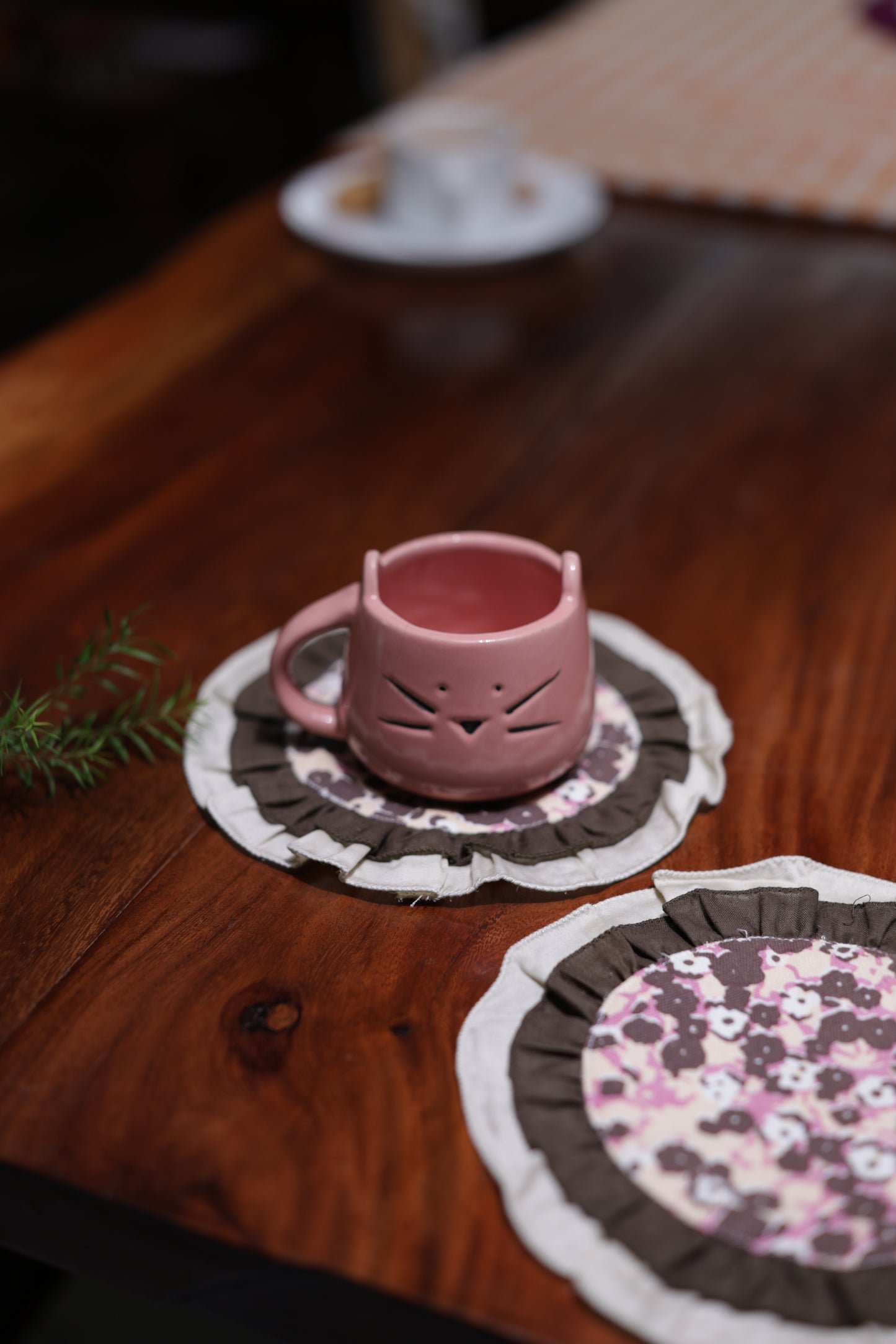 Floral Ruffle Coasters