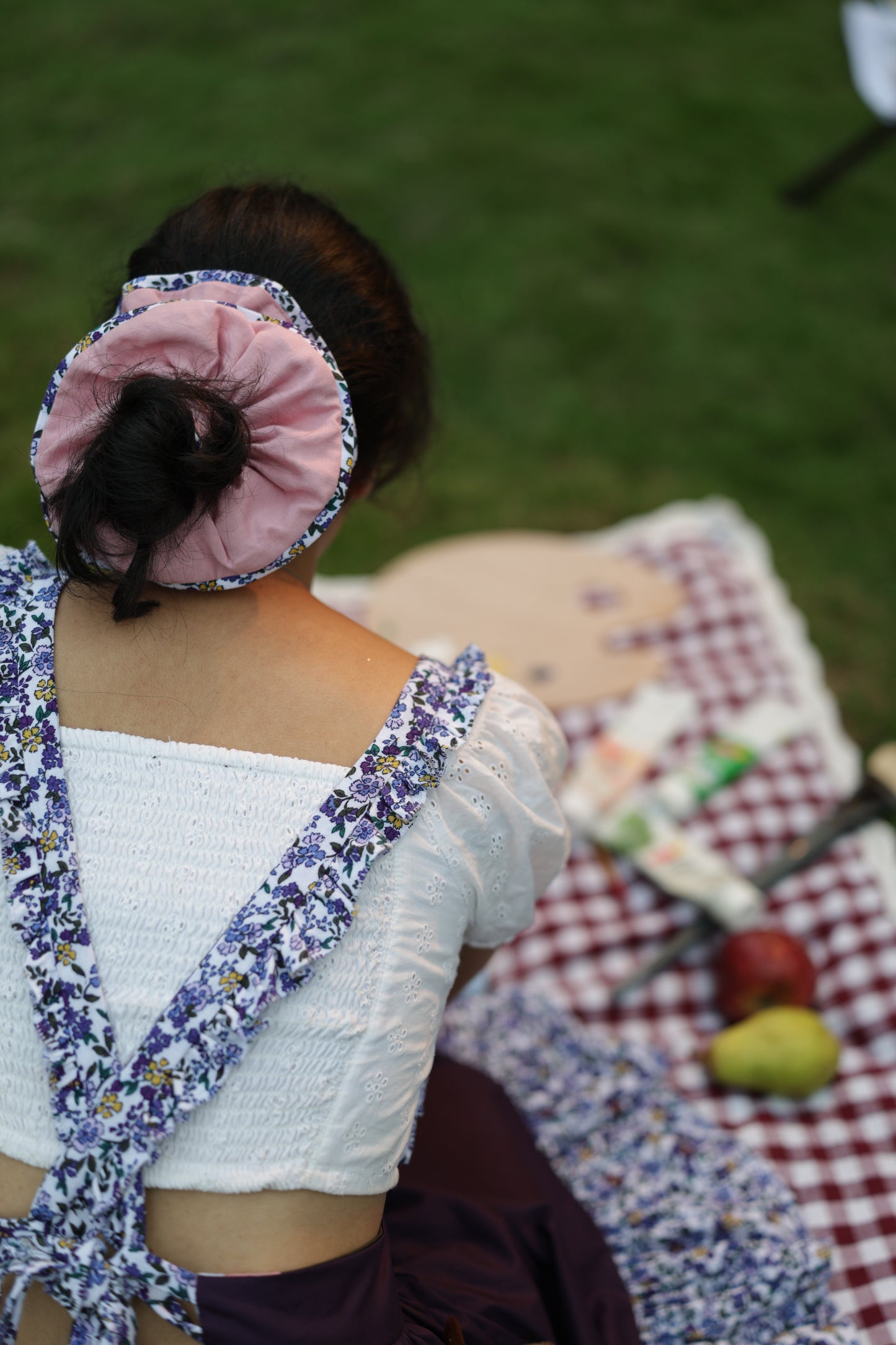 Midnight Bloom Yoke Apron