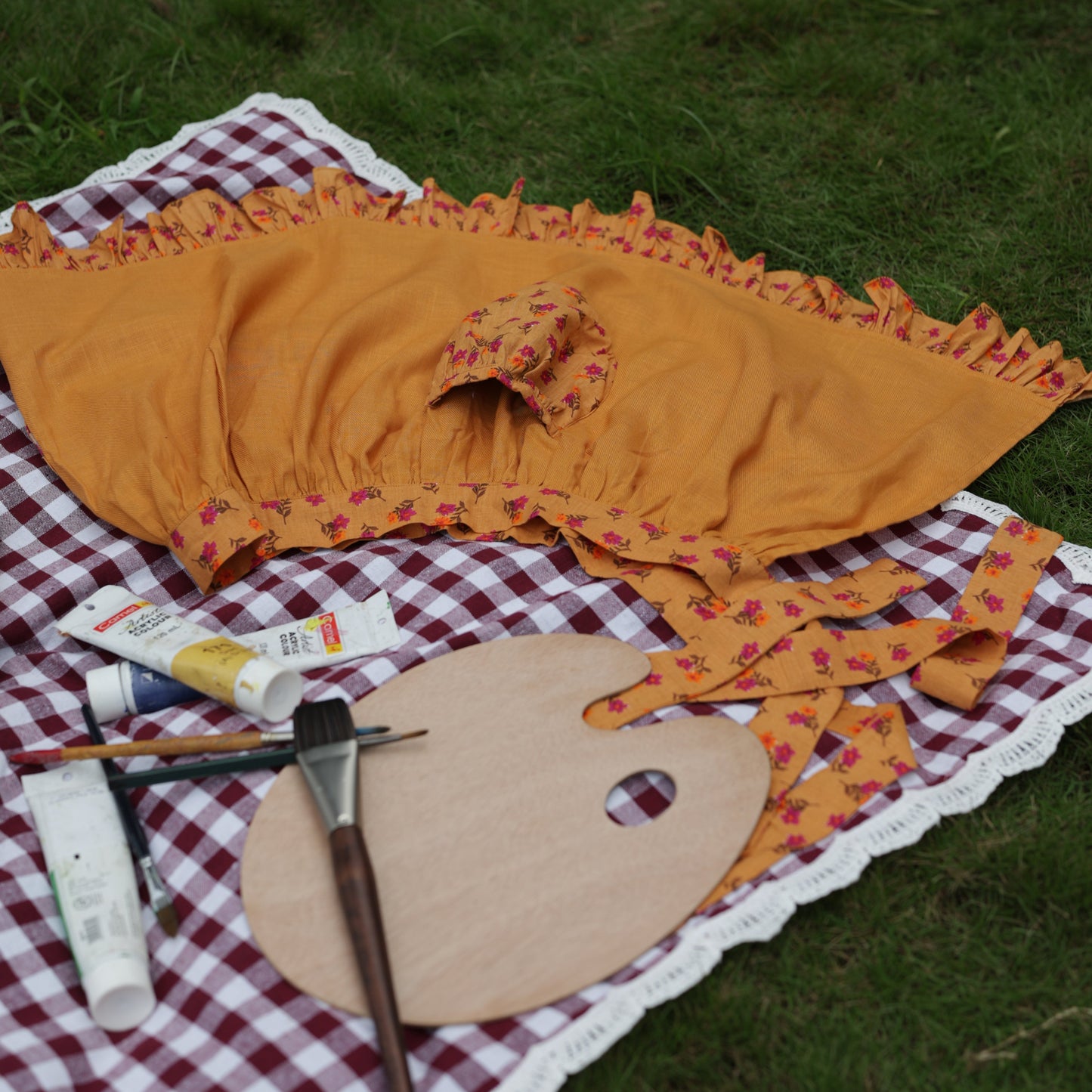 Golden Gather Skirt Apron