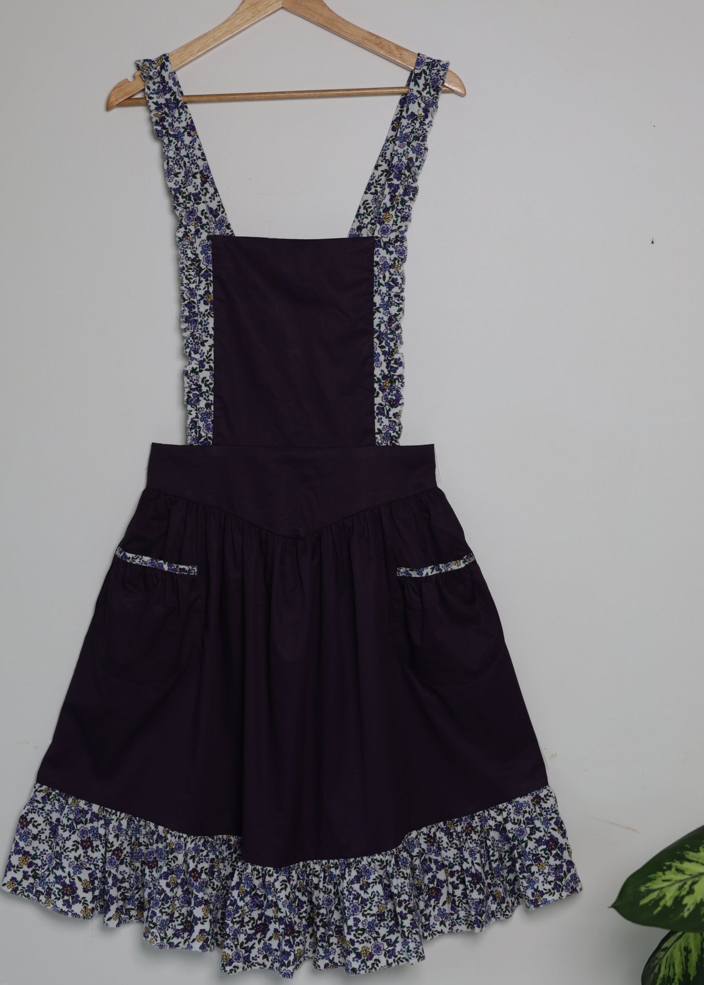 Midnight Bloom Yoke Apron