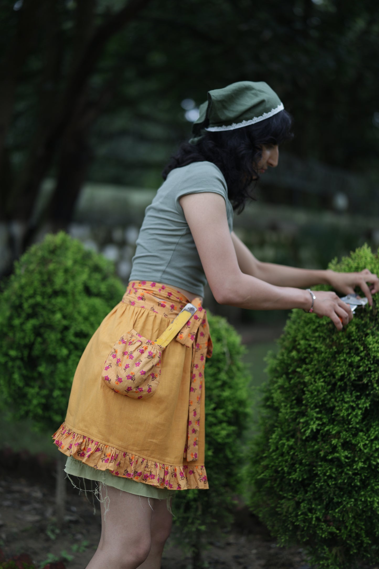 Golden Gather Skirt Apron
