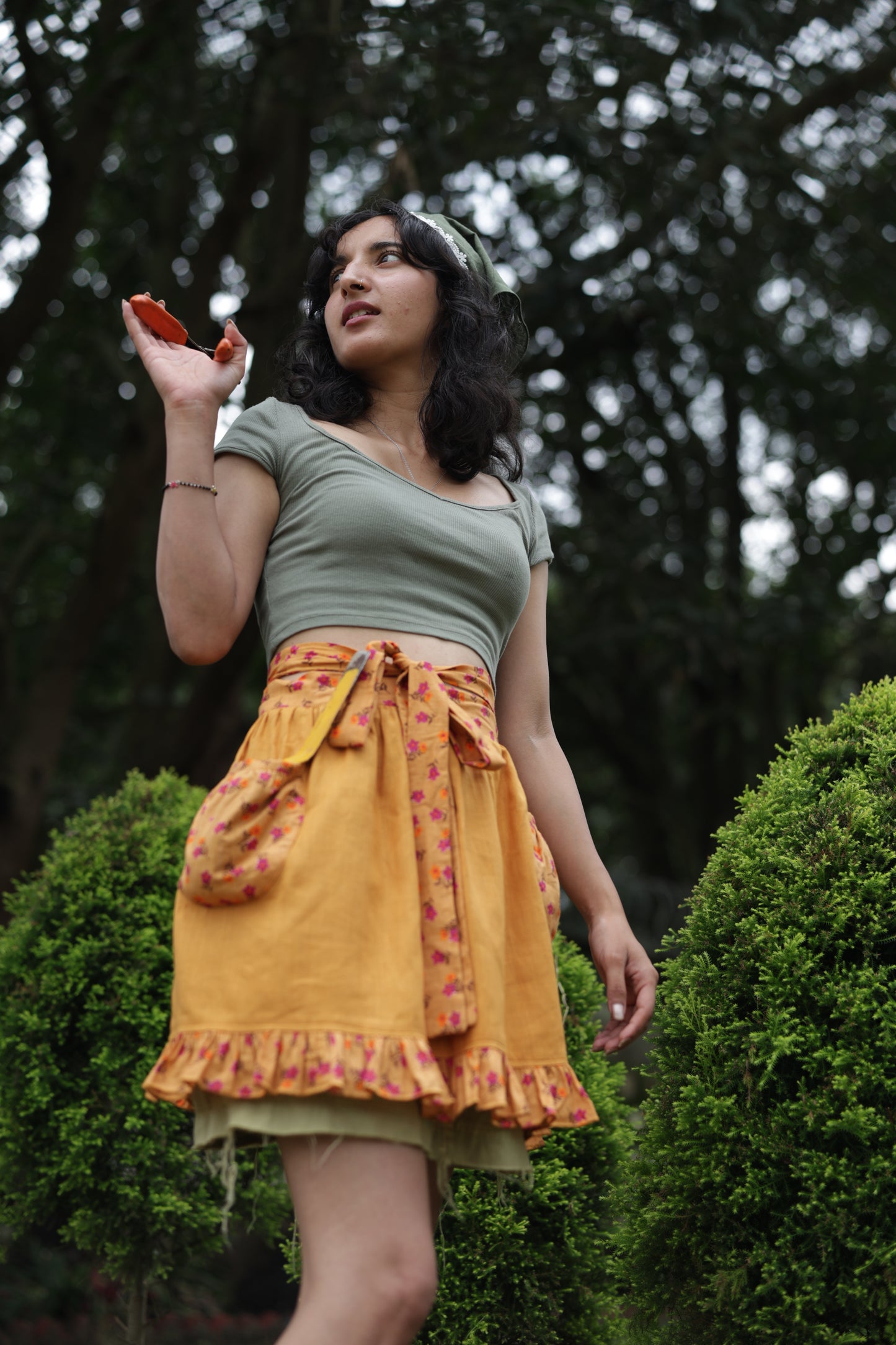 Golden Gather Skirt Apron