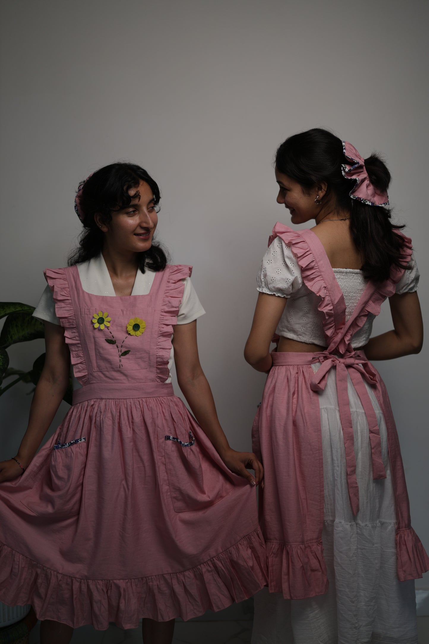 Blush Pink Drape Apron