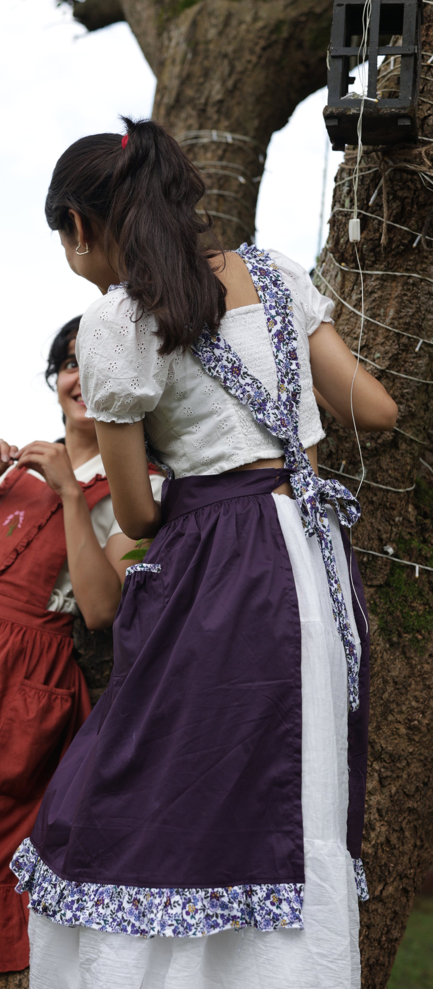 Midnight Bloom Yoke Apron