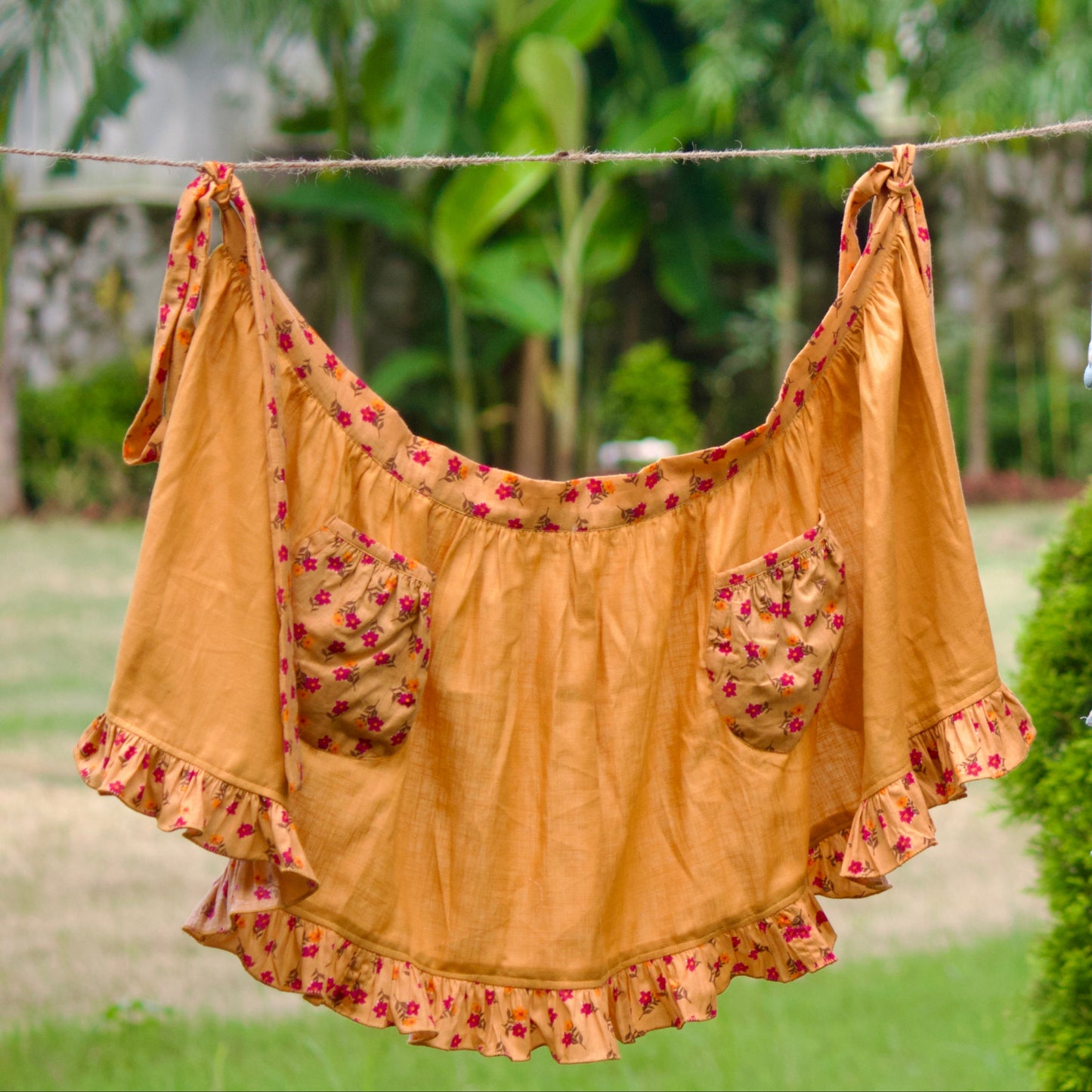 Golden Gather Skirt Apron
