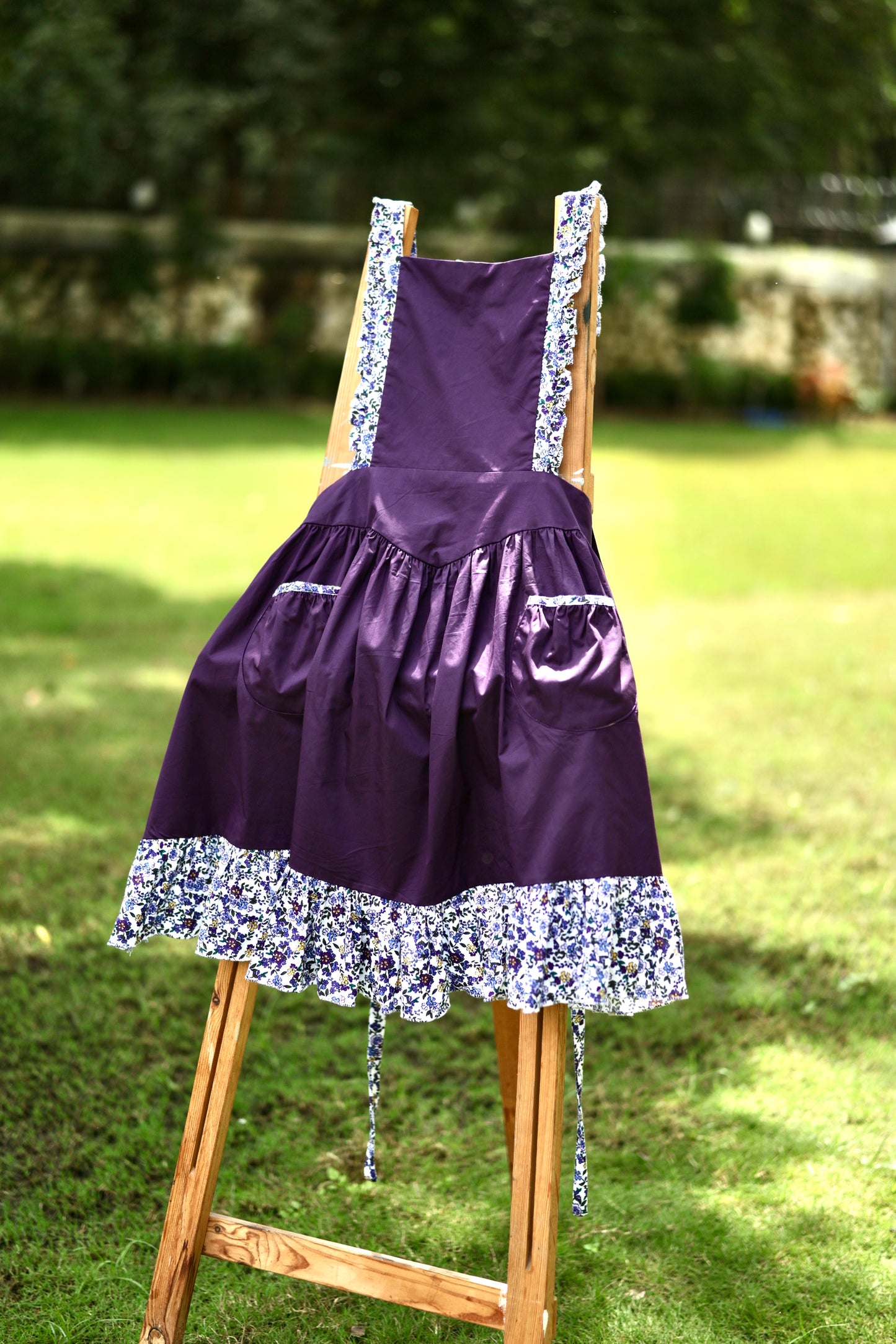Midnight Bloom Yoke Apron