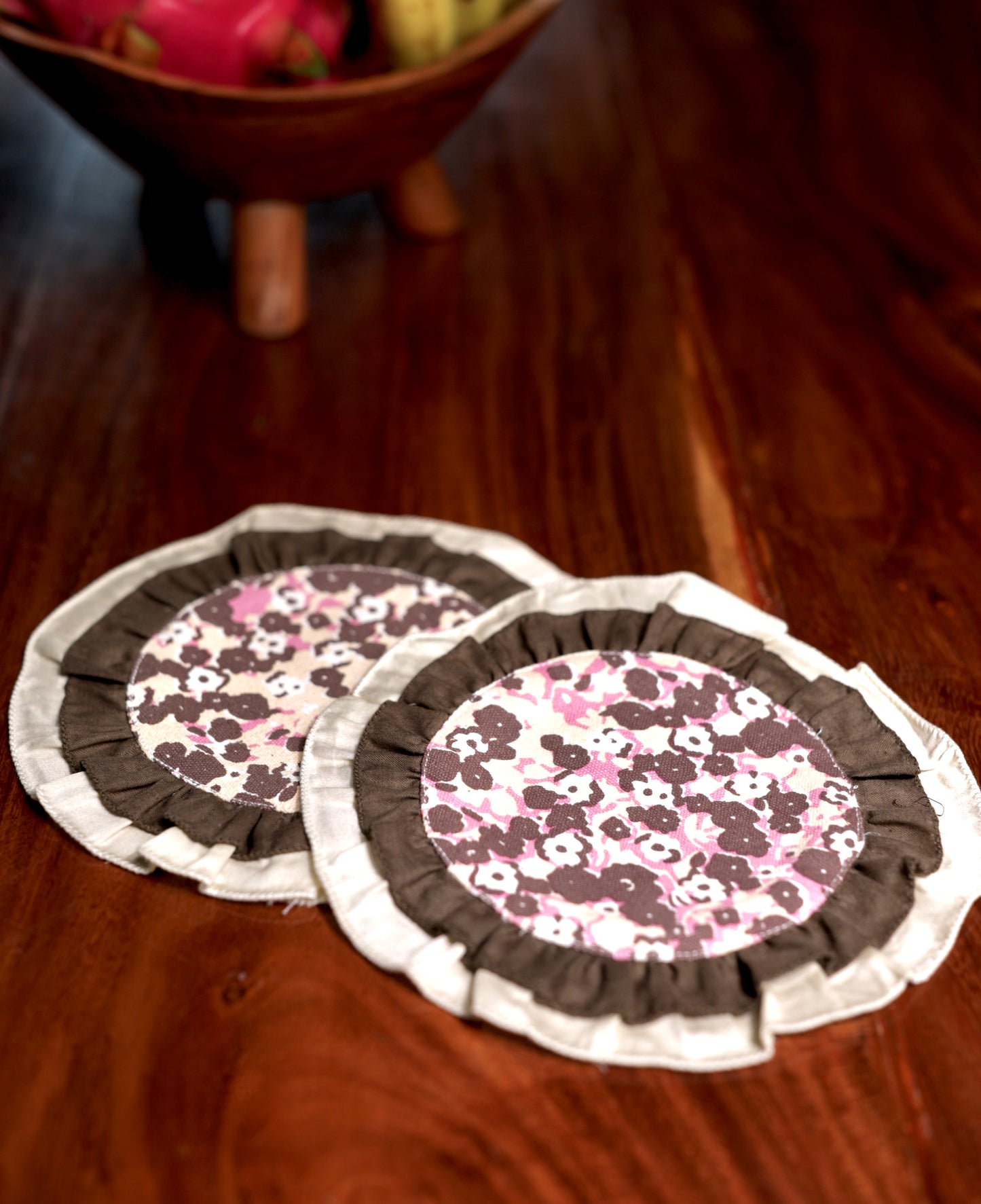Floral Ruffle Coasters