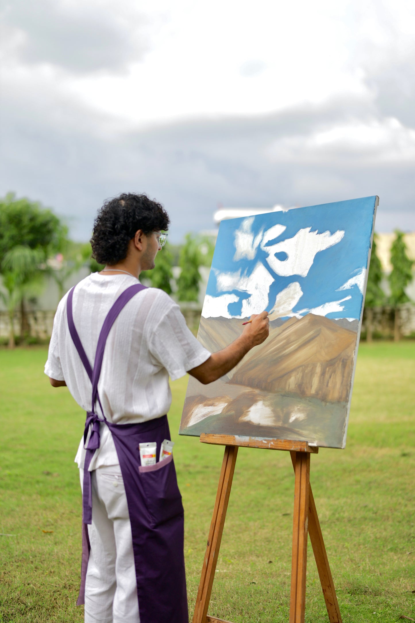 Plum Crossback Unisex Apron