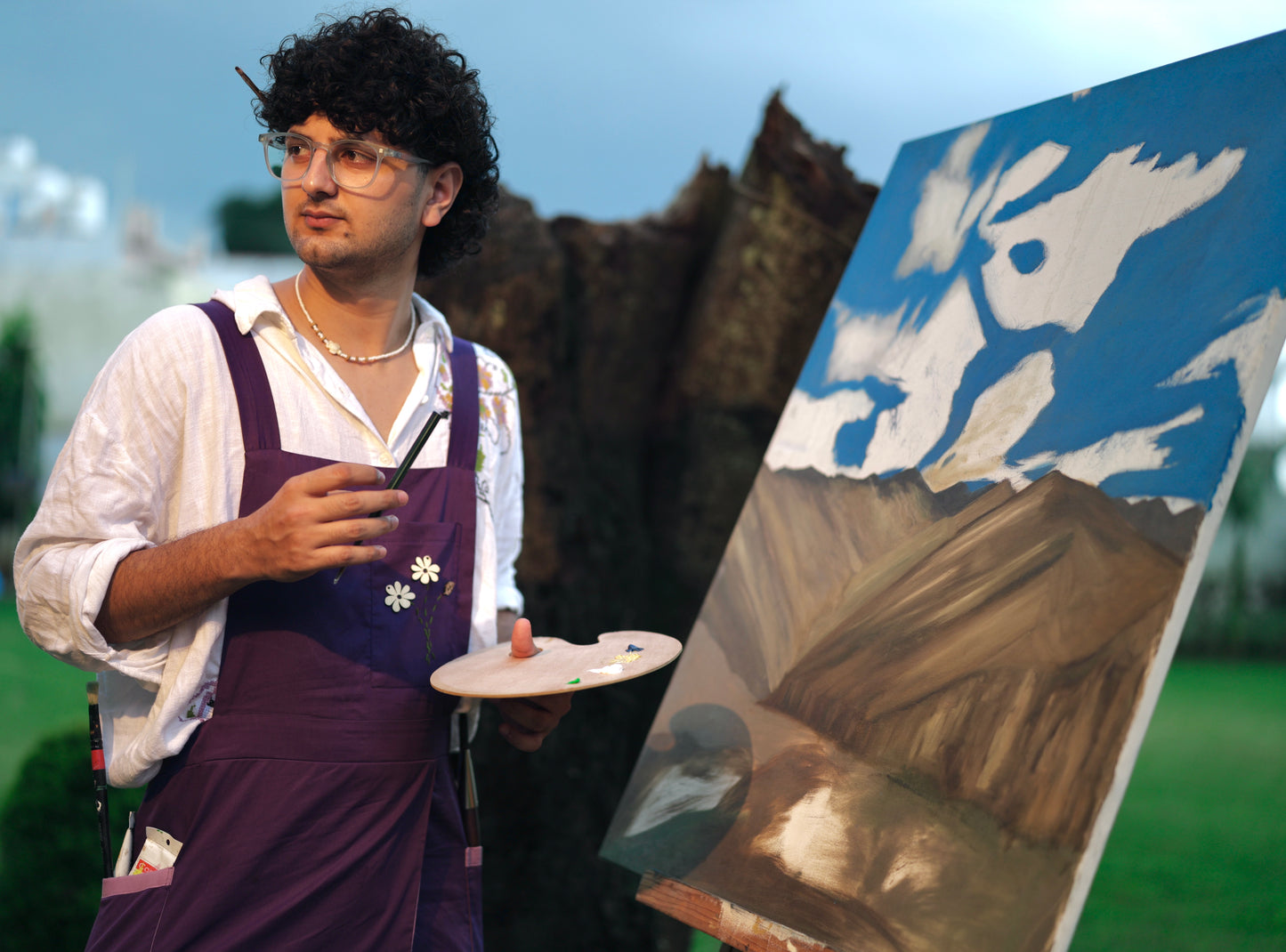 Plum Crossback Unisex Apron