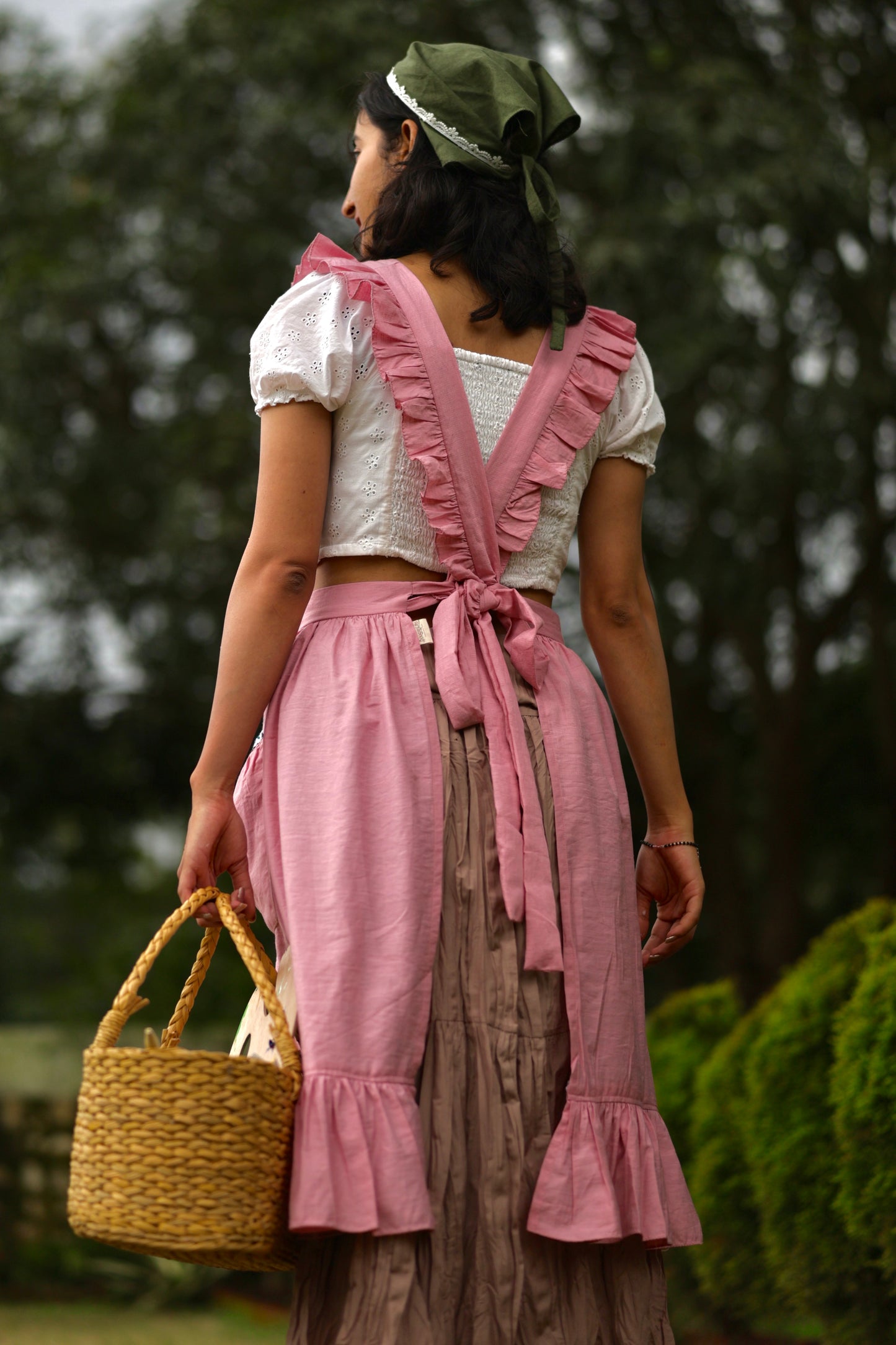 Blush Pink Drape Apron
